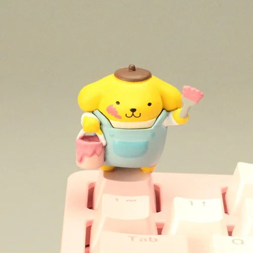 Diy Whitewasher Kitty Personalized Keycap Melody Cute Big Ear Dog R4 Mechanical Keyboard Keycap