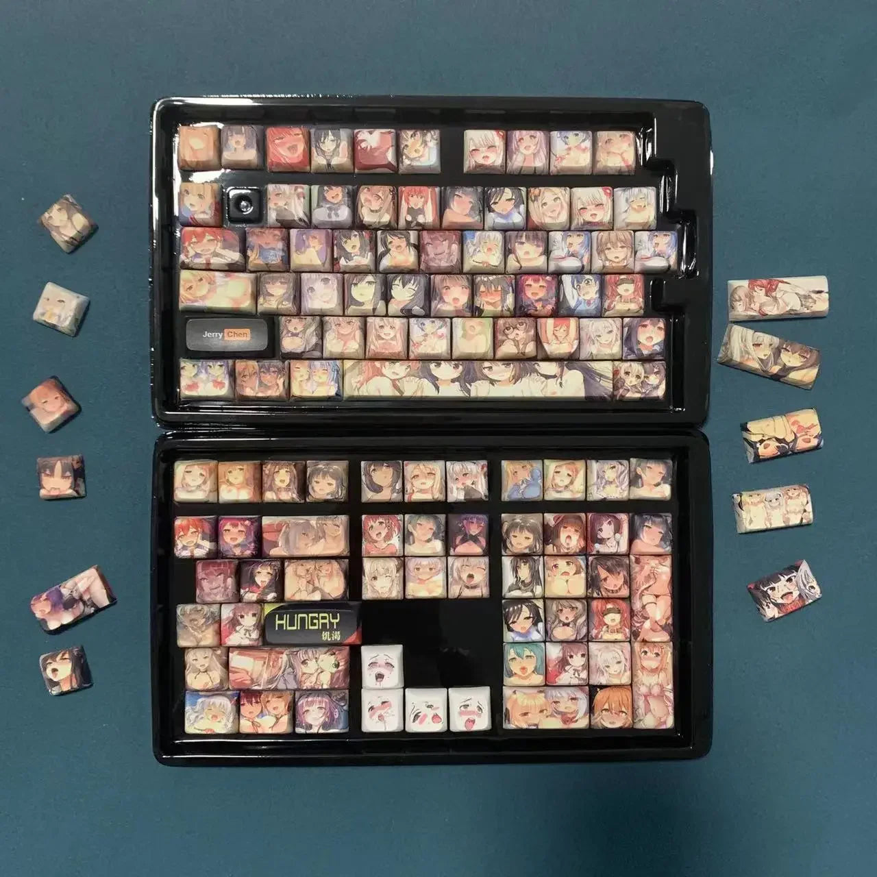 PBT Mechanical Keyboard Keycap  Anime Cute 124 keys Dye Sublimation Chreey Profile Japanese Anime Keycap For Cherry MX Switch