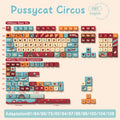 Cat circus troup Theme Keycaps MDA Profile Personalized Keycap For Mechanical Keyboard with 7U and ISO key cap