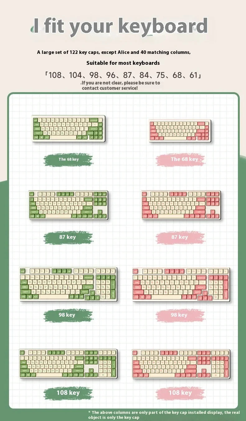 AKKO cute bear head theme keycaps PBT material two-color injection molding school office mechanical keyboard keycaps