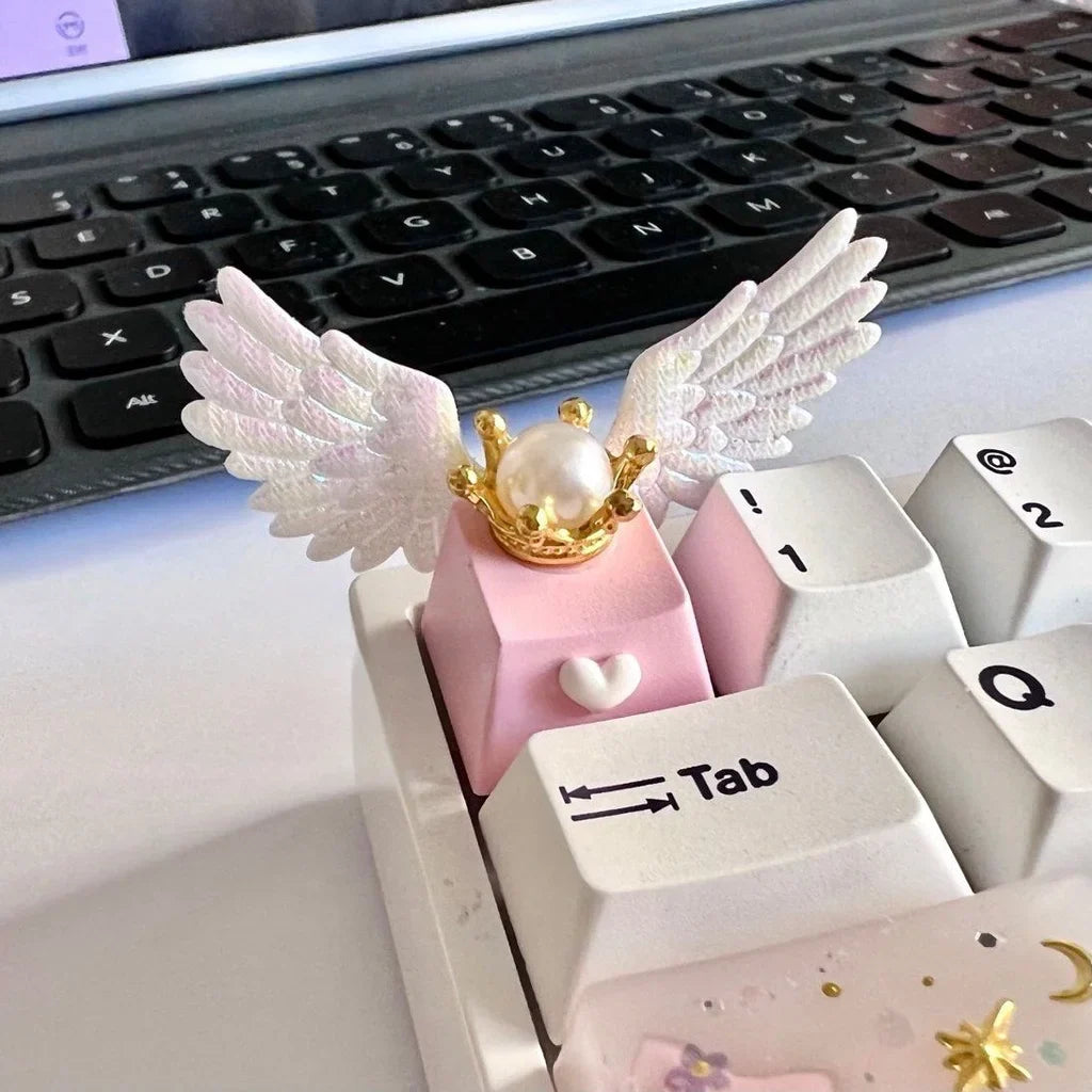 Beautiful Angel Winged Keycap for Cherry Cross Axis Mechanical Keyboard OEM Keycap Fairy Keycap