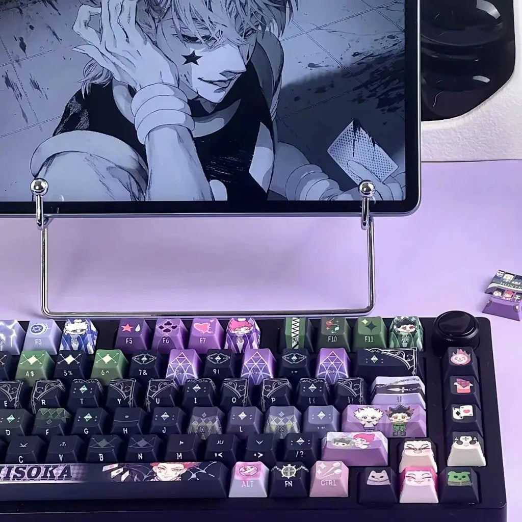 Hunter x Hunter Keycaps Anime Chreey Keycaps 142 Keys Gift Cute DYE Sublimation Mechanical Keyboard 2.25 U 2.75U for Alice