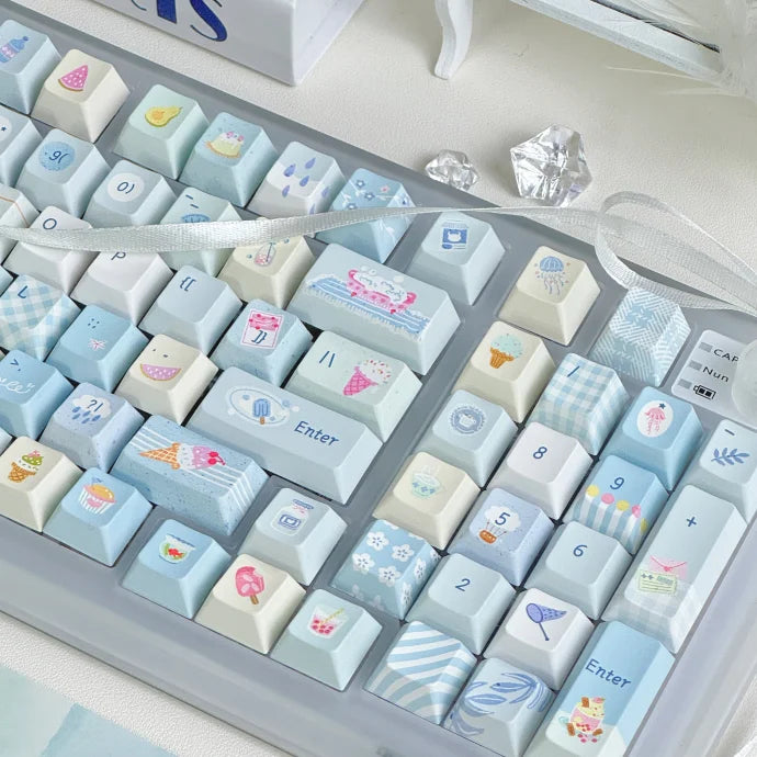SOA Keycaps Cute Keycaps Set of Keys PBT Customized Gift Cute Gift Thermal Sublimation Mechanical Keyboard Keycaps for MX Switch