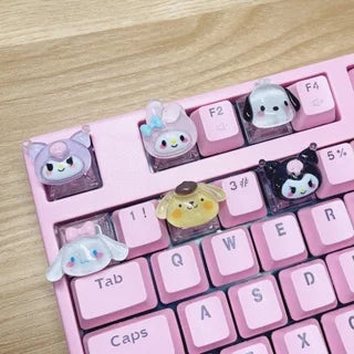 DIY Keycap Cute Cartoon Melody Coolomey Translucent Cross Mechanical Keyboard ESC Base Translucent Keycap