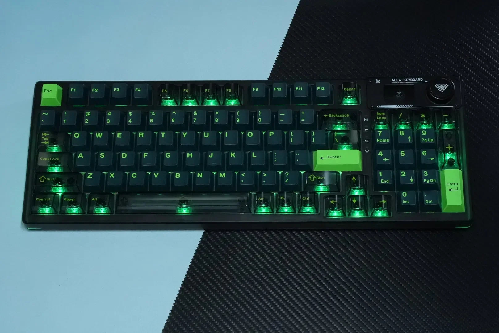 Cherry Profile Double Shot Keycaps 222 Keys ABS Keycaps Transparent PC Keycaps for Gateron MX Switches Mechanical Gamer Keyboard