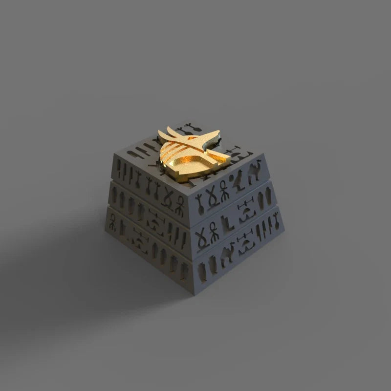 ECHOME Egyptian Personalized Keycap Pyramid Sphinx Resin Keycap for Mechanical Keyboard Custom Key Cap Keyboard Accessories Gift