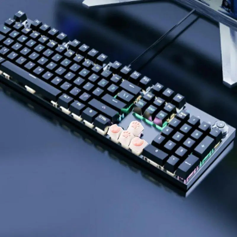 Cat Keycaps Cute Keycaps Compatible With Mechanical Keyboard Computer Accessories Cat Paws And Butts Keyboard Caps