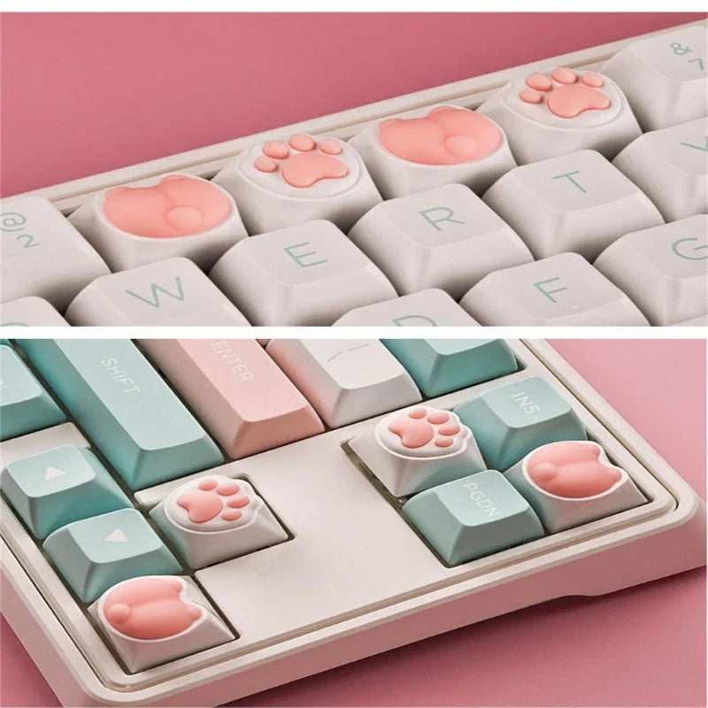 Unique and Durable Keycaps for Mechanical Keyboards Claw Design Silicone Pads Resistant to Corrosion and Heat Keycap