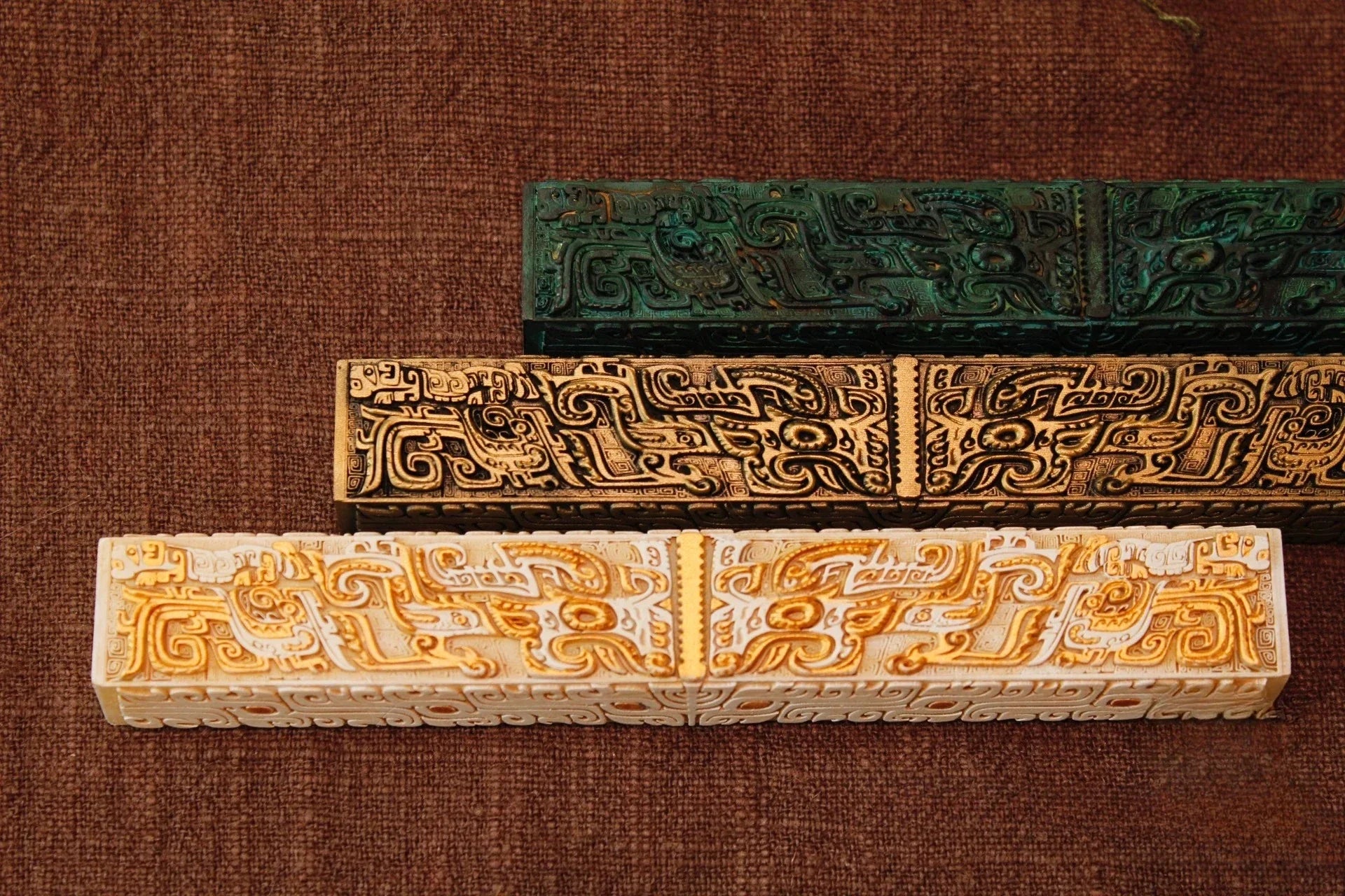 ECHOME Gluttonous Theme SpaceBar 6.25U Resin Artisan Keyboard Cap Original Chinese Culture Custom KeyCap for Mechanical Keyboard