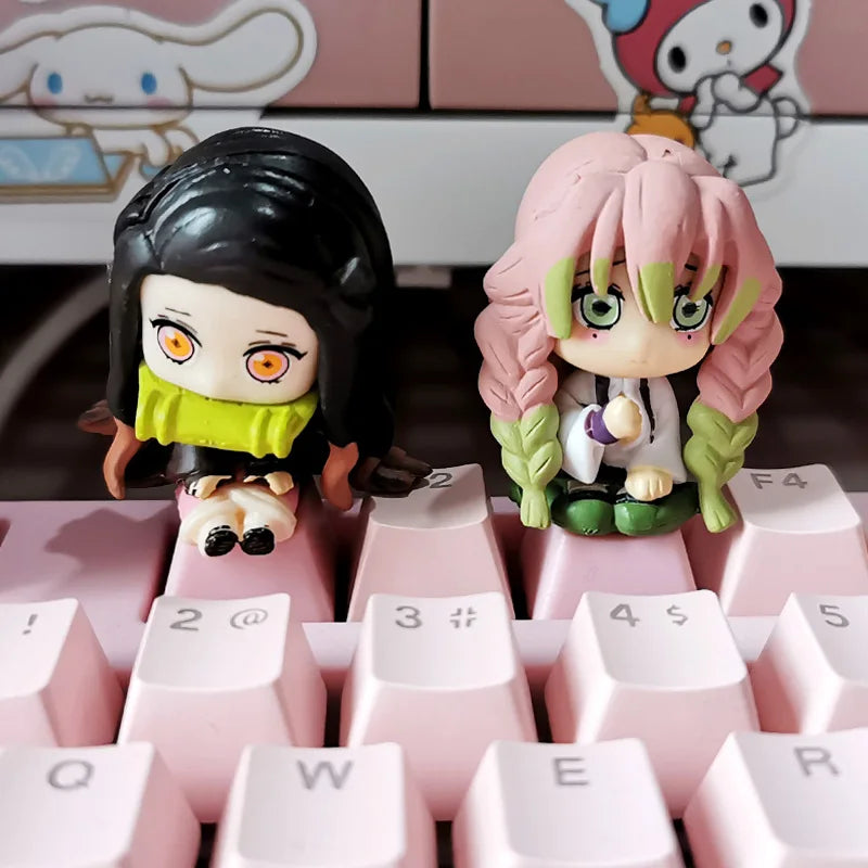 Demon Slayer Custom 3D Keycaps for Mechanical Keyboard - Cute Anime Game Accessories Decoration Gift