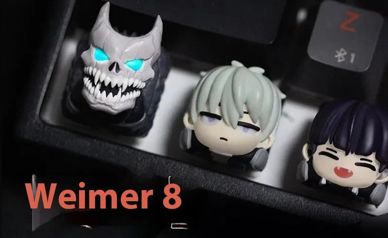 Lobo No.8 Artisan Keycap Custom Ghost Anime 3d Keyboard Key Caps Mechanical Keyboard Esc Point Resin KeyCaps Pc Game Accessories