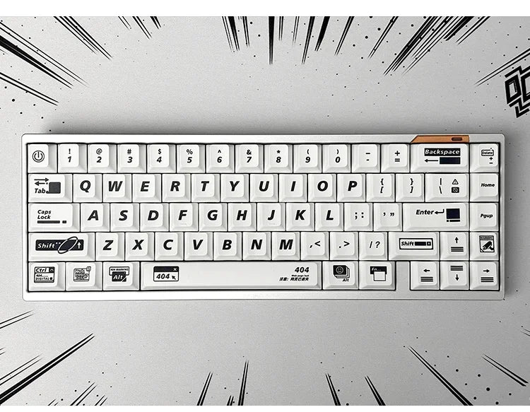 BarbarousGiGi PBT Original Profile Thermal Sublimation Cross Shaft Axis Switch 139 Key Caps for Custom Mechanical Keyboard Caps