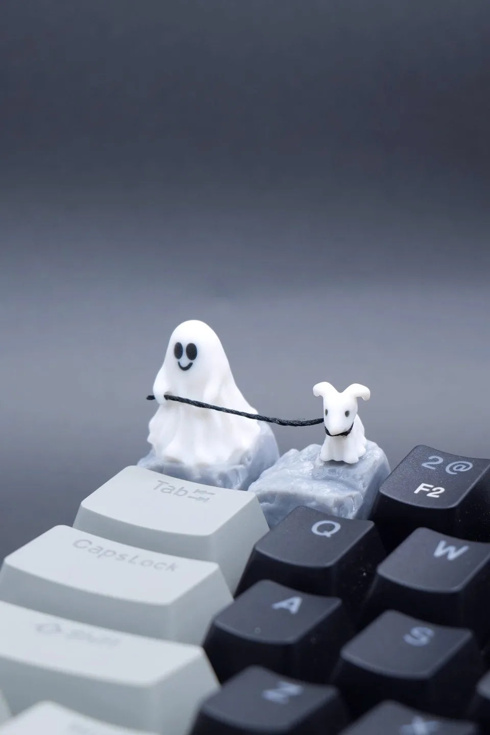 Ghost Dog Theme Keycap Resin Personality Custom Magnetic Keyboard Cap Cherry MX 1U KeyCap for Mechanical Keyboard Accessories