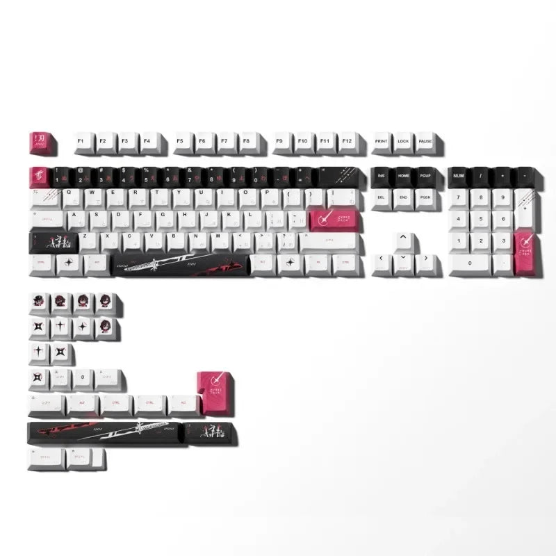 Keycaps for Keyboard with Japanese Layout Anime Keycaps PBT Dye-Sublimation Thick Keycaps Cherry Profile133 134 135Keys