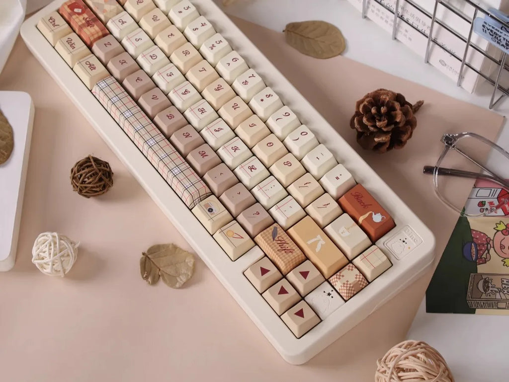 Autumn Colors of England Theme Keycaps Set PBT Keyboard Caps Custom 152 Keys Cherry Profile  Keycaps for Mechanical Keyboard