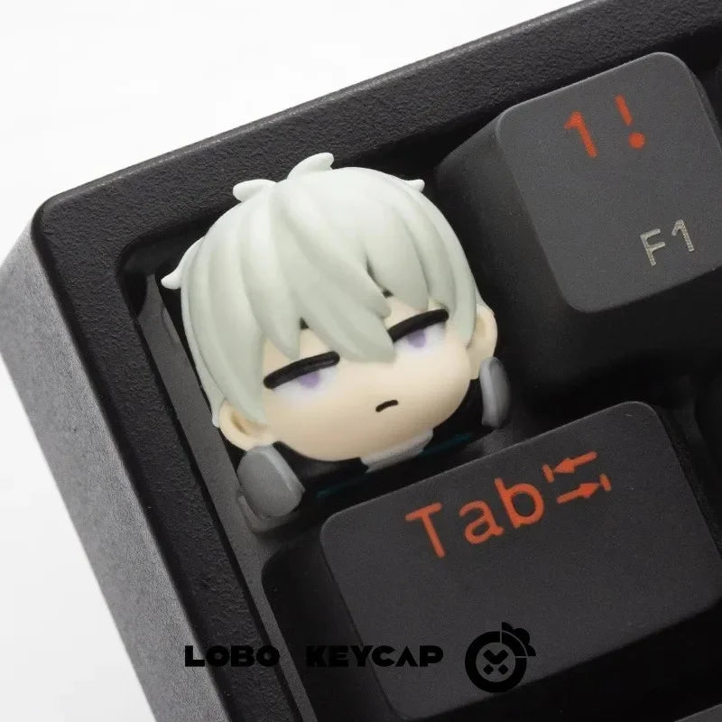Lobo No.8 Artisan Keycap Custom Ghost Anime 3d Keyboard Key Caps Mechanical Keyboard Esc Point Resin KeyCaps Pc Game Accessories