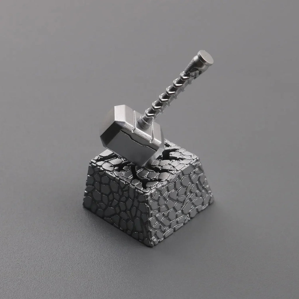 New 2In1 Resin Keycaps Thor Hammer for Mechanical Classic Retro Transparent Key Cap Suit Esc Button Personalized Keycaps