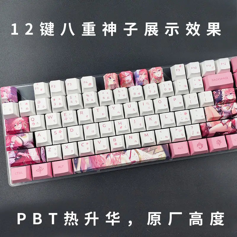 Cartoon Anime Genshin Impact xiao keycap Mechanical keyboard replacement key PBT thermal sublimation original factory height