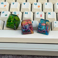 Creative Mushroom World Keycaps Resin SA Height Mechanical Keyboard Accessory Personalized Translucent Custom ESC Keys Gifts