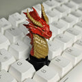 Red Dragon Keycaps Original Design War Flag Dragon Mechanical Keyboard Keycaps Customization Cool Tyrannosaurus Artisan Keycaps