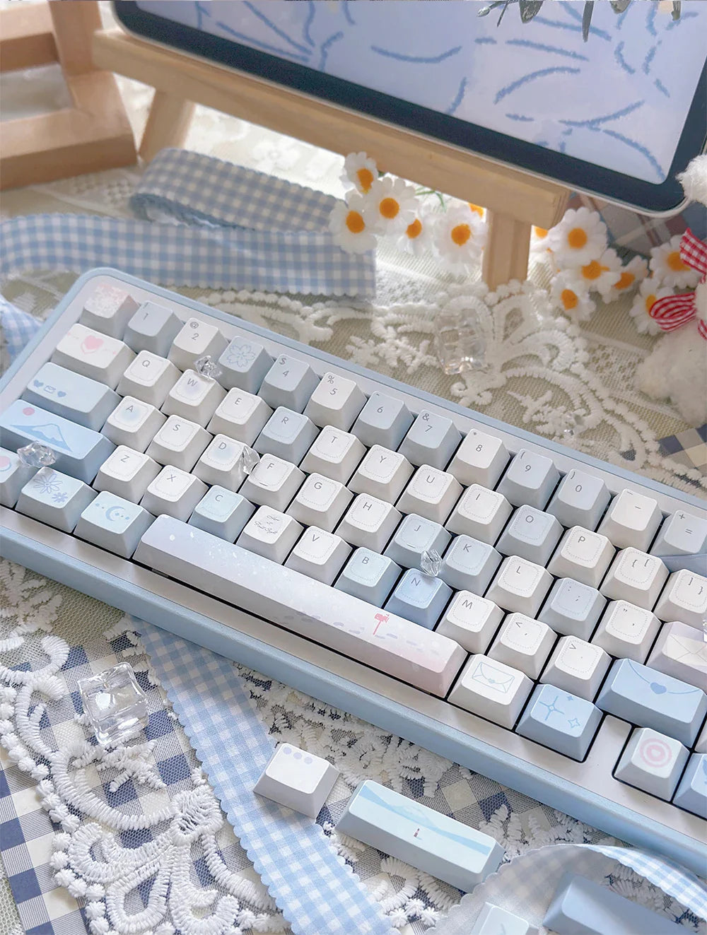 95 Keys Cherry Profile PBT Keycaps Love Letter Theme Key Caps for Gaming Mechanical Keyboard 61/64/68/75/84Keys GMK67 AULA F75