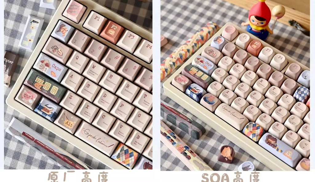 Diagon Alley Theme Keycaps Set PBT Sublimation SOA Cherry Profile Keycaps for Mechanical Keyboard Accessories Custom Key Caps