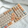 142 Keys Cartoon Fox Keycap KCA MDA Highly Orange Beige Mushroom Keycap PBT Small Animal Cute Diy Keycap For Mechanical Keyboard