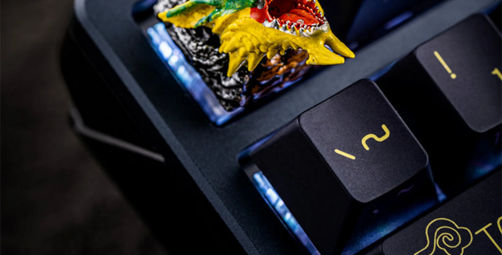 MonsterHunter Dragon Point Keycaps Anime Artisan Keyboard Cap Zinogre 3D Custom Gaming Decoration KeyCap for Mechanical Keyboard