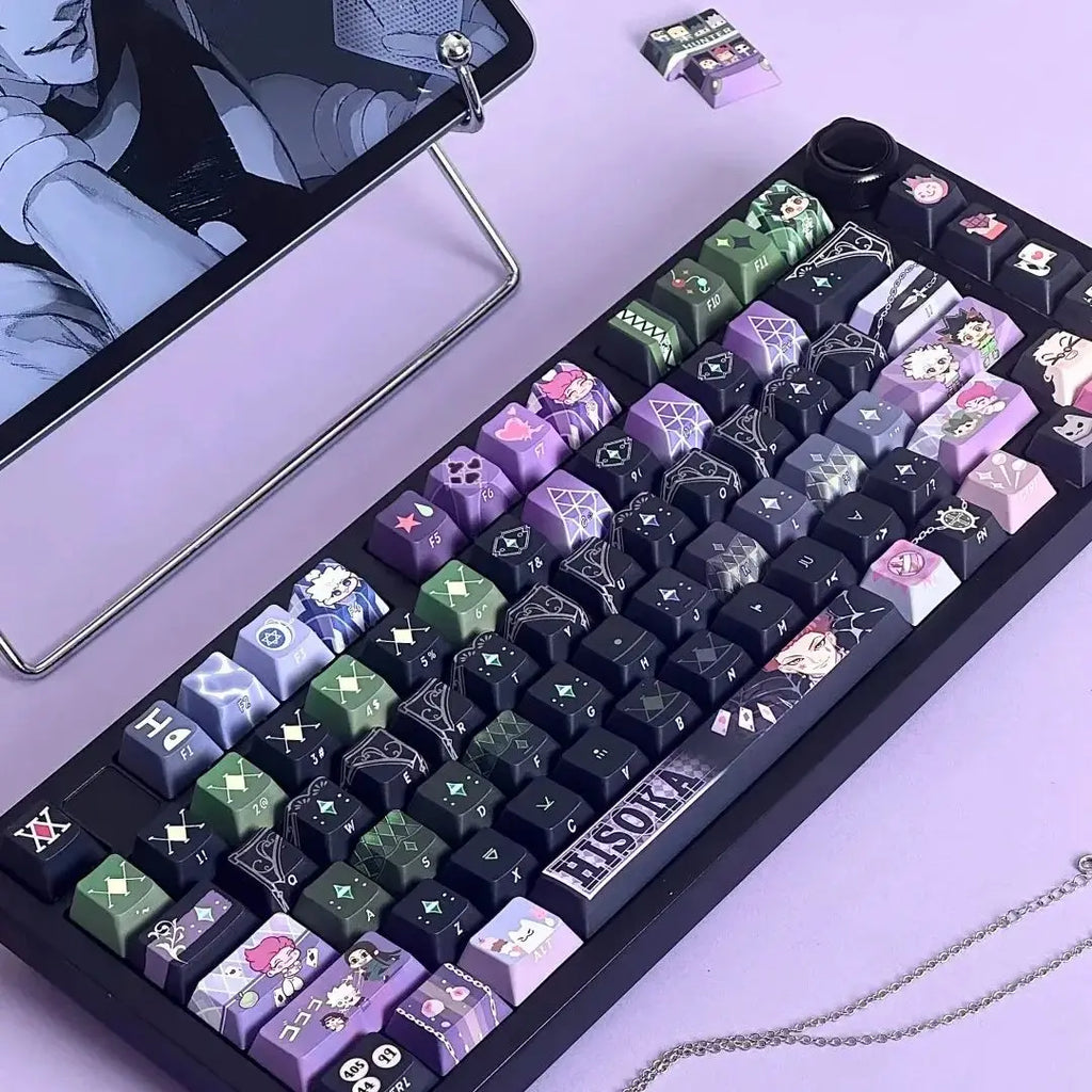 Hunter x Hunter Keycaps Anime Chreey Keycaps 142 Keys Gift Cute DYE Sublimation Mechanical Keyboard 2.25 U 2.75U for Alice