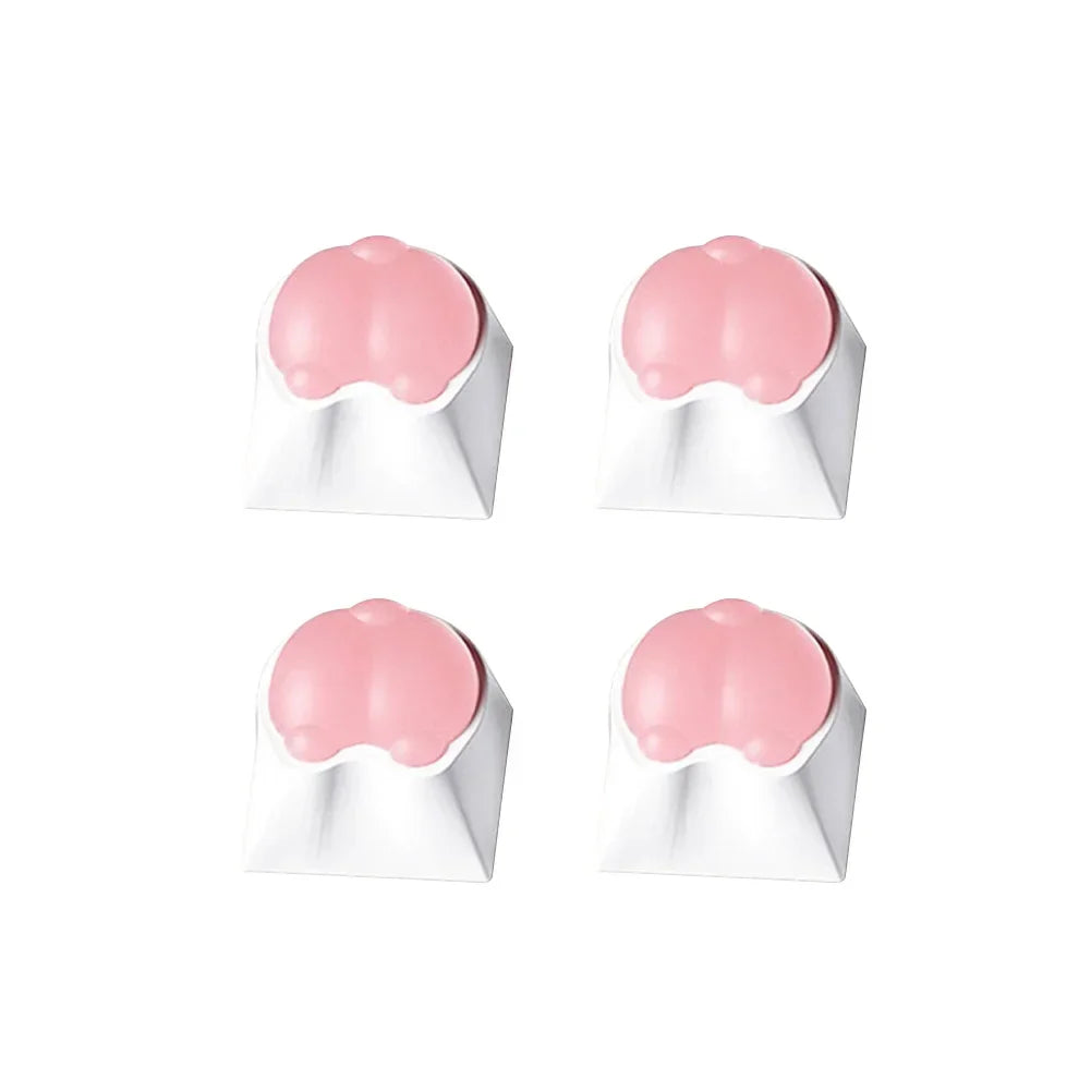 4Pcs 3D Cute Keycaps Replace Soft Cartoon Keycap Keys Anime Custom Key Caps for Cherry MX Gaming Mechanical Keyboard