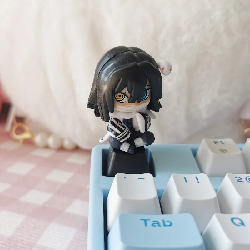 1pcs Demon Slayer Personalized Keycaps Mechanical Keyboard Resin Transparent Single Anime Key Cap Cute Mi Douzi Charcoal Jiro