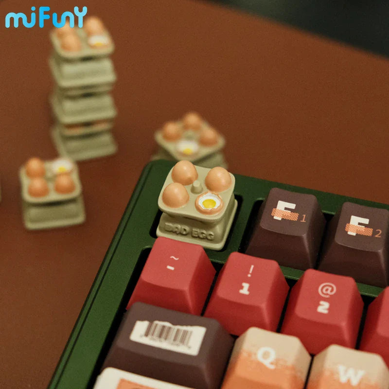 Egg Key Cap Resin 3D Artisan Keycap Cute Original Cartoon Keyboard Caps Custom Keycaps for Mechanical Keyboard Accessories Gift