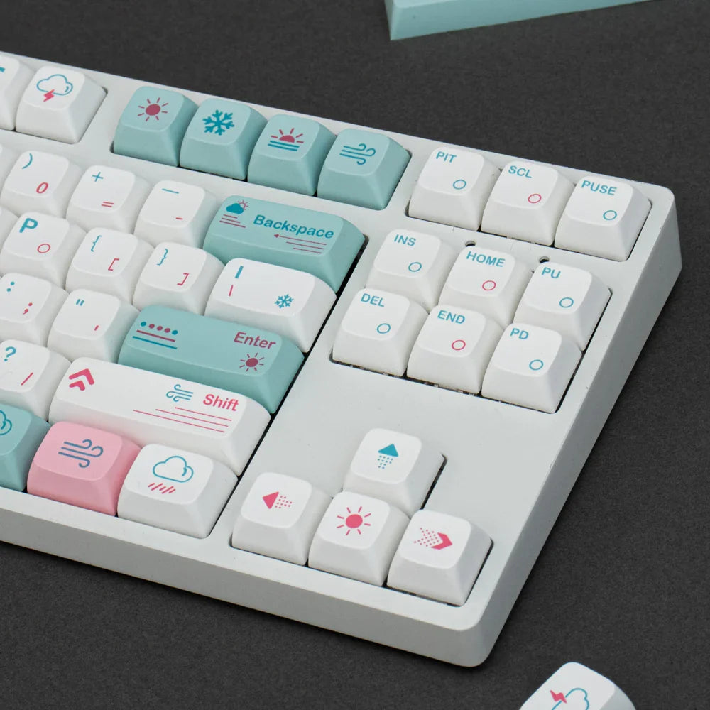 GMK 132 Keys Japanese PBT Keycap XDA Profile Cute Pink Keycaps for DIY Cherry Mechanical Keyboard Custom 61/84/64/68/98/108 Set