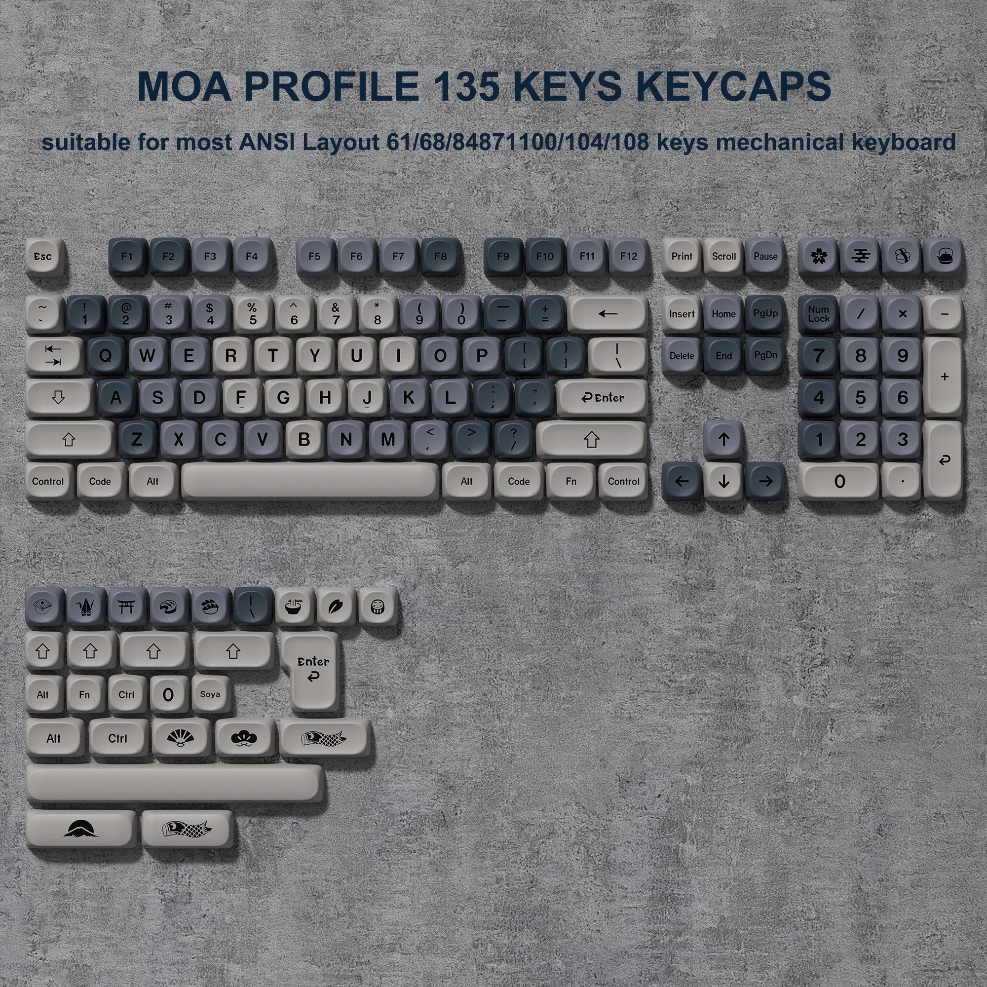 143 Keys Pink Cherry MOA Profile PBT Keycaps Customs Dye Sub Key caps for 61/87/104 Cherry MX Switch Gaming Mechanical Keyboard