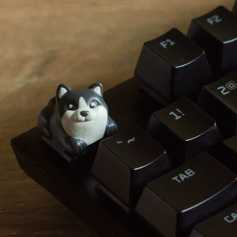 ECHOME Artisan Keycaps Shiba Dog Custom Animal Cute Keycap Resin Keyboard Cap Cartoon Pet KeyCap Mechanical Keyboard Accessories