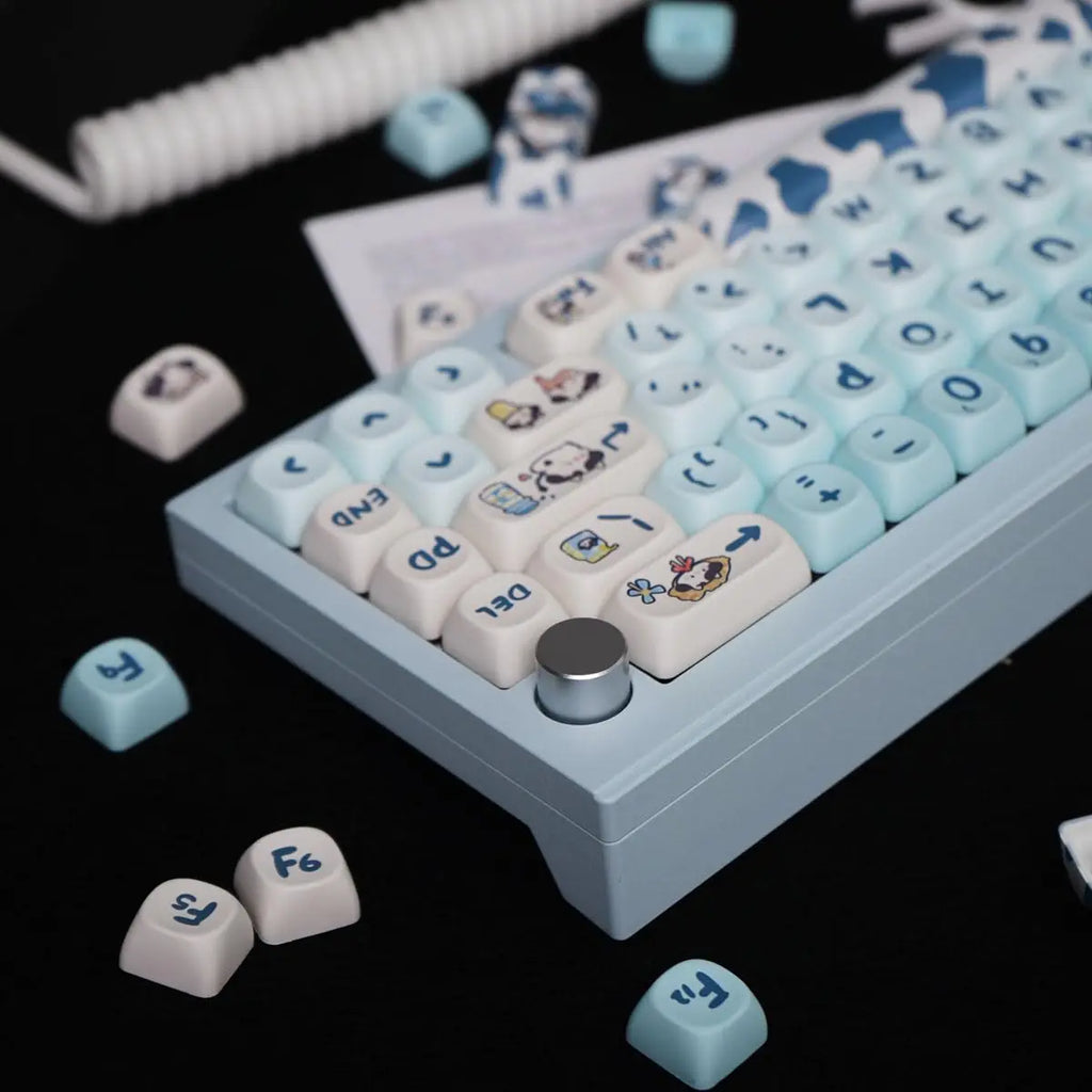 Cats and Puppies Keycaps MOA Profile Thermal Sublimation PBT Keycaps Personalized Cute Keycap For 64/104/108 Mechanical keyboard
