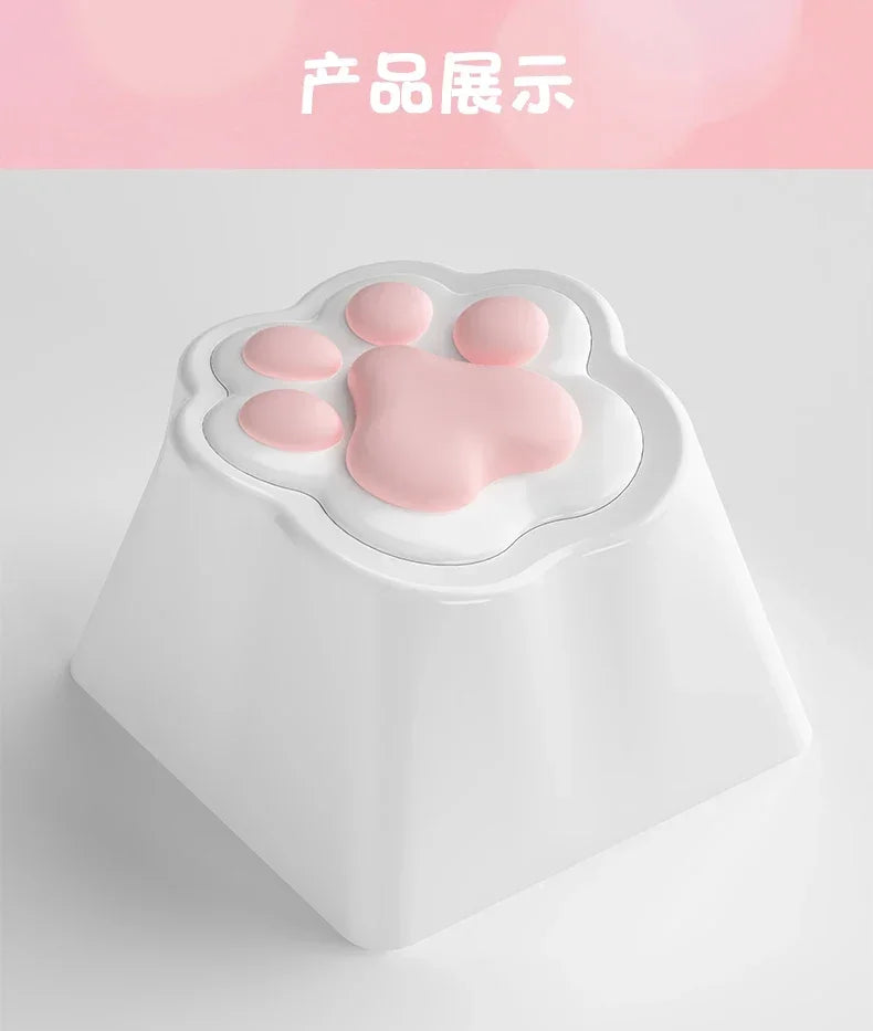 OEM Keycap Silicon Cute Cat Paw Kitty Resin Soft keycaps for mx switch keyboard