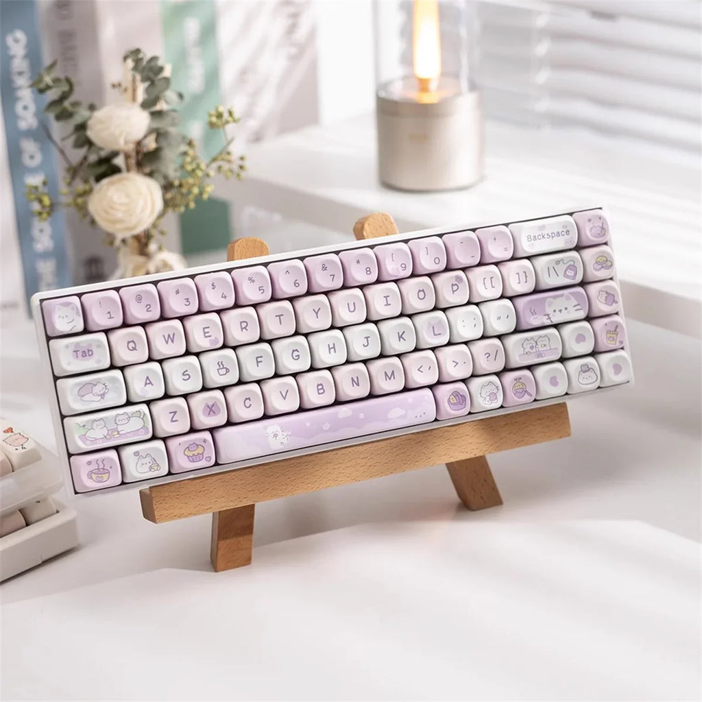 95Keys MOA Profile Keycaps PBT Five-sided Sublimation Cute Cartoon Key Caps for GMK67 GMK87 Gaming Mechanical Keyboard MX Switch