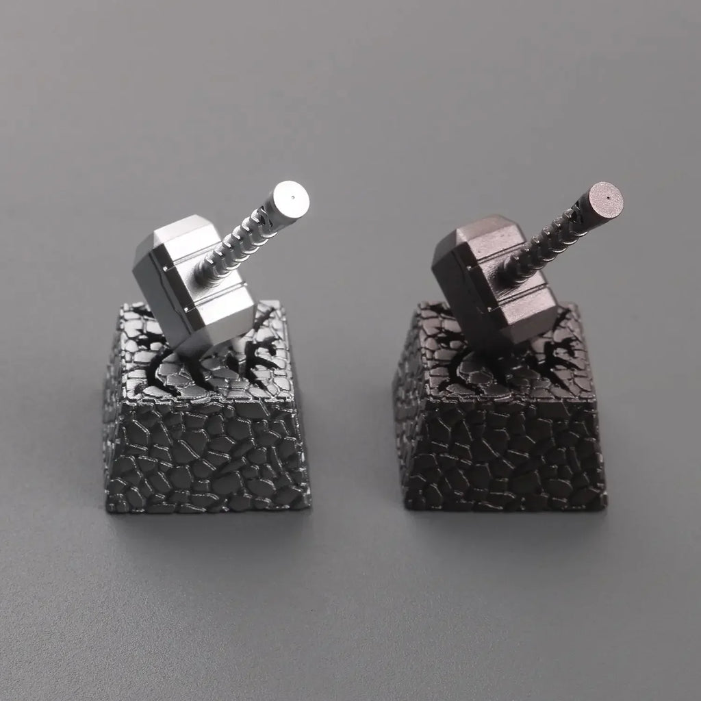New 2In1 Resin Keycaps Thor Hammer for Mechanical Classic Retro Transparent Key Cap Suit Esc Button Personalized Keycaps