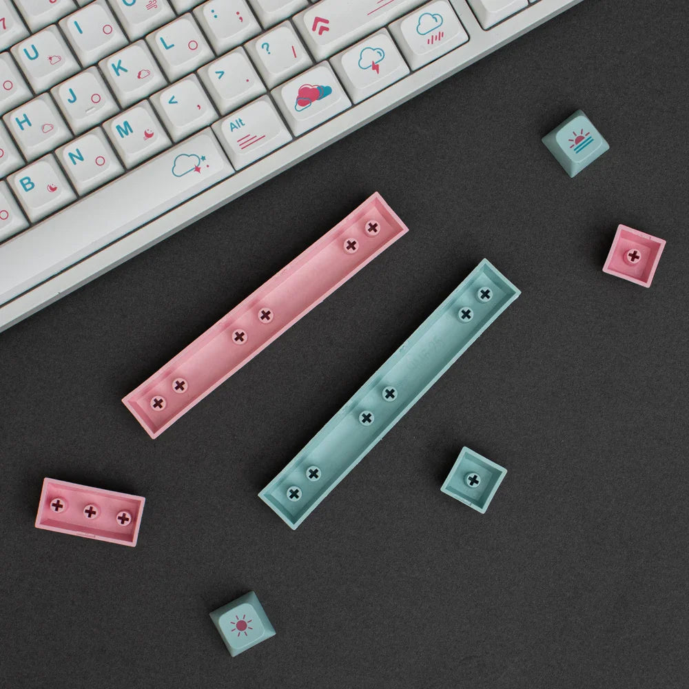 GMK 132 Keys Japanese PBT Keycap XDA Profile Cute Pink Keycaps for DIY Cherry Mechanical Keyboard Custom 61/84/64/68/98/108 Set