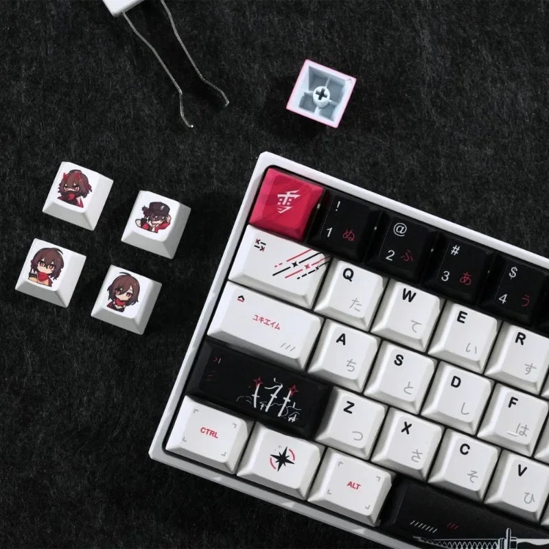 Keycaps for Keyboard with Japanese Layout Anime Keycaps PBT Dye-Sublimation Thick Keycaps Cherry Profile133 134 135Keys
