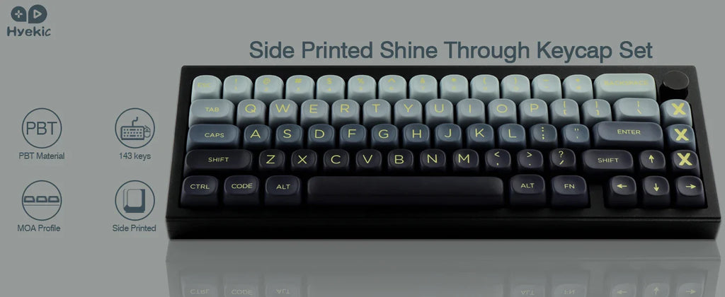 Mountain Range Keycap Set PBT MOA Profile DYE-Sublimation 143 Keys for Mechanical Keyboards