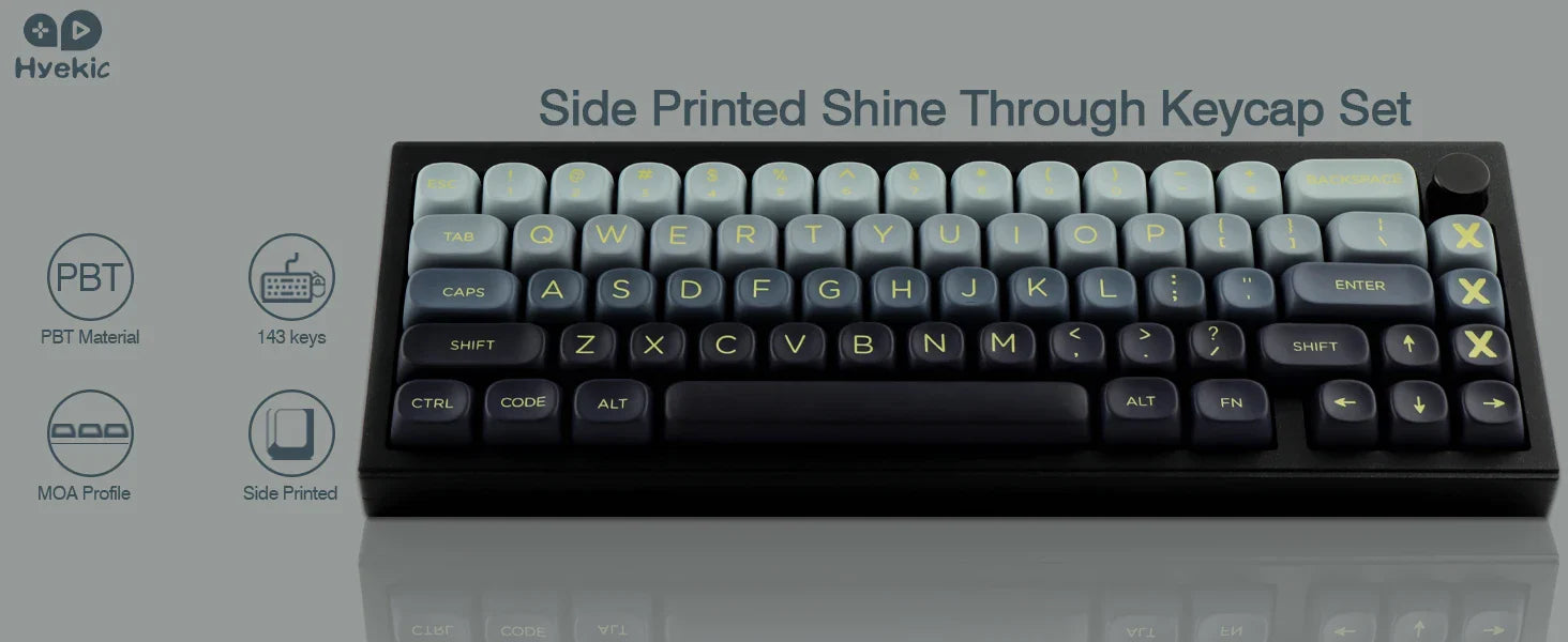 Mountain Range Keycap Set PBT MOA Profile DYE-Sublimation 143 Keys for Mechanical Keyboards