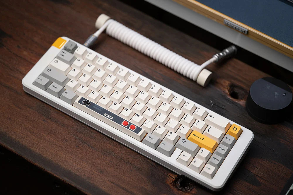 Retro Gamepad Keycap 6.25u spacebar Artisan Keycap ABS Material For MX switches for Gaming Mechanical keyboard Black White