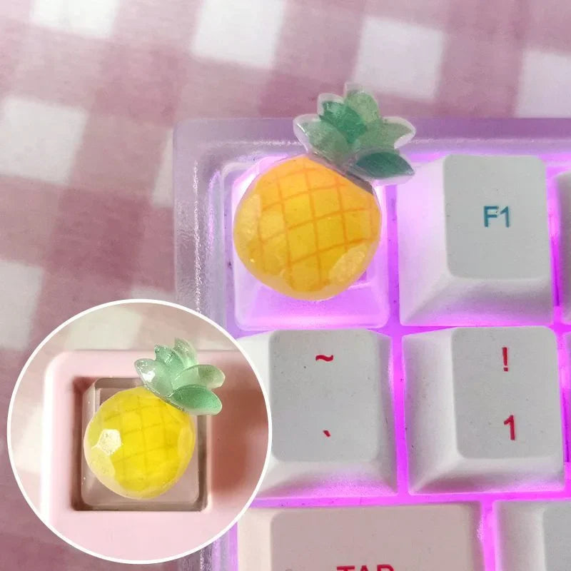 Diy Fruit Transparent Keycap for Cherry Axis Mechanical Keyboard Special Pink Strawberry Peach ESC Supplement OEM R4 Keycap