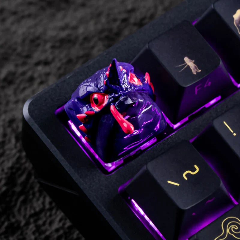MonsterHunter Dragon Anime Artisan Point Keycaps ESC Custom Personality R4 Gaming Decoration KeyCap for Mechanical Keyboard Gift