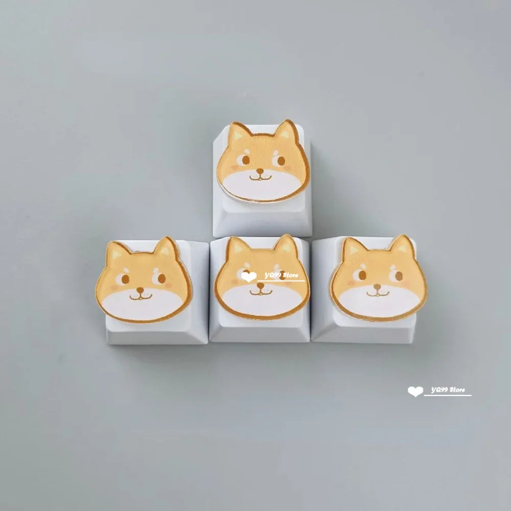 4pcs/set Lovely Cat Claw Key Cap Personality Cat Paw Keycaps for Mechanical Keyboard R4 Arrow Keys Pink Cute DIY Keycaps