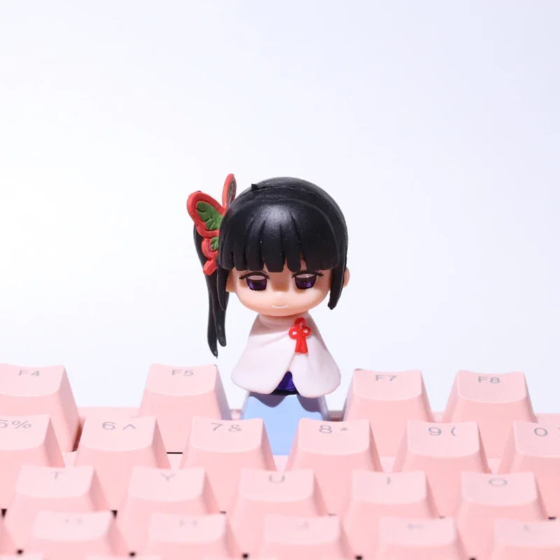 Cute Stereo Anime Keycaps For Mechanical Keyboard Caps PBT Personalized Cherry MX Artisan Custom Pink ESC Keycap