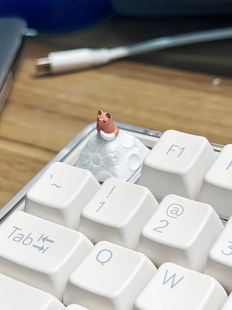 New Moon Fox Keycaps Little Prince Themed 1pcs Customized Creative Three-Dimensional Mechanical Keyboard Key Cap  Accessories