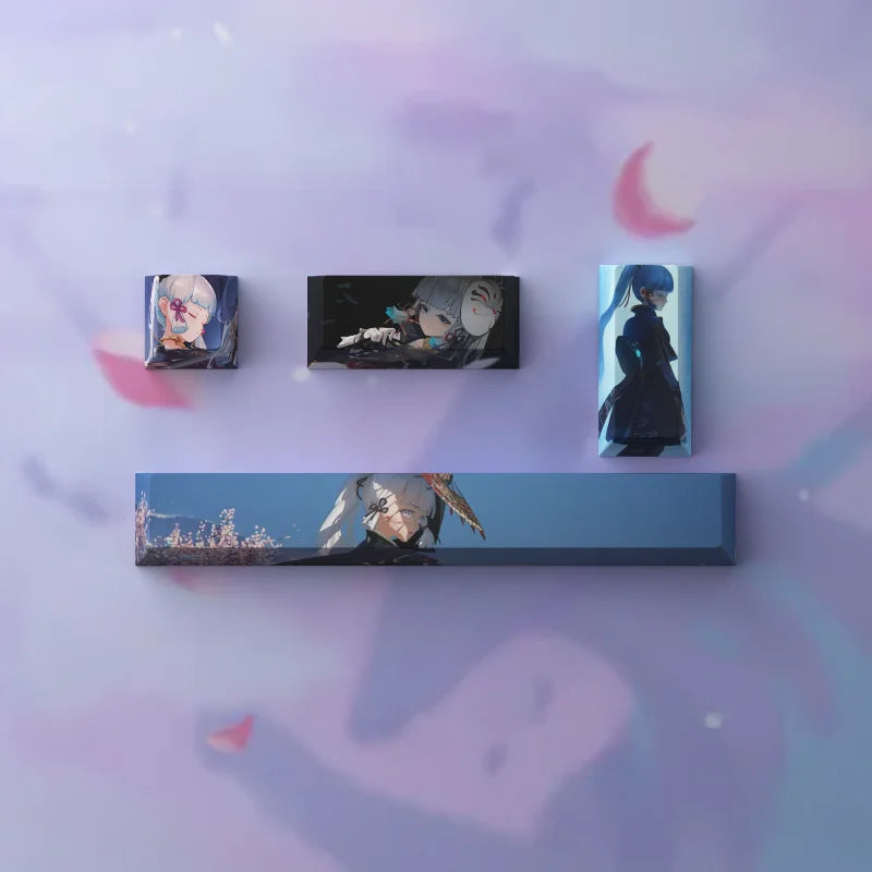 New Genshin Impact Keycaps DIY Anime Keyboard Cap Cherry Profile Pbt R4 Customl Mechanical Keyboard Decorative Accessories Gifts